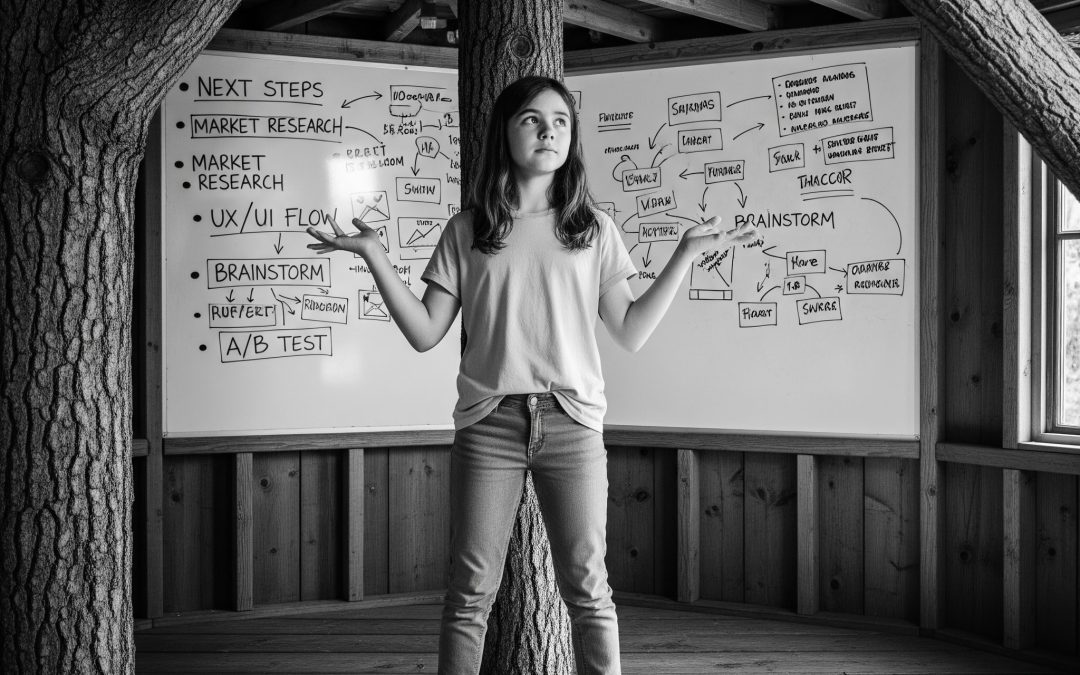 woman founder two faces